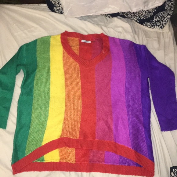 Fashion Nova Sweaters - Fashion Nova Rainbow Sweater